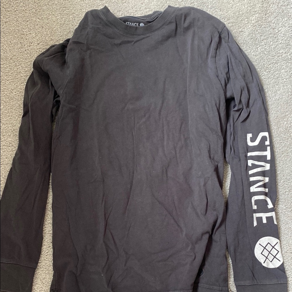 Stance Black Long Sleeve Tee with Sleeve Logo